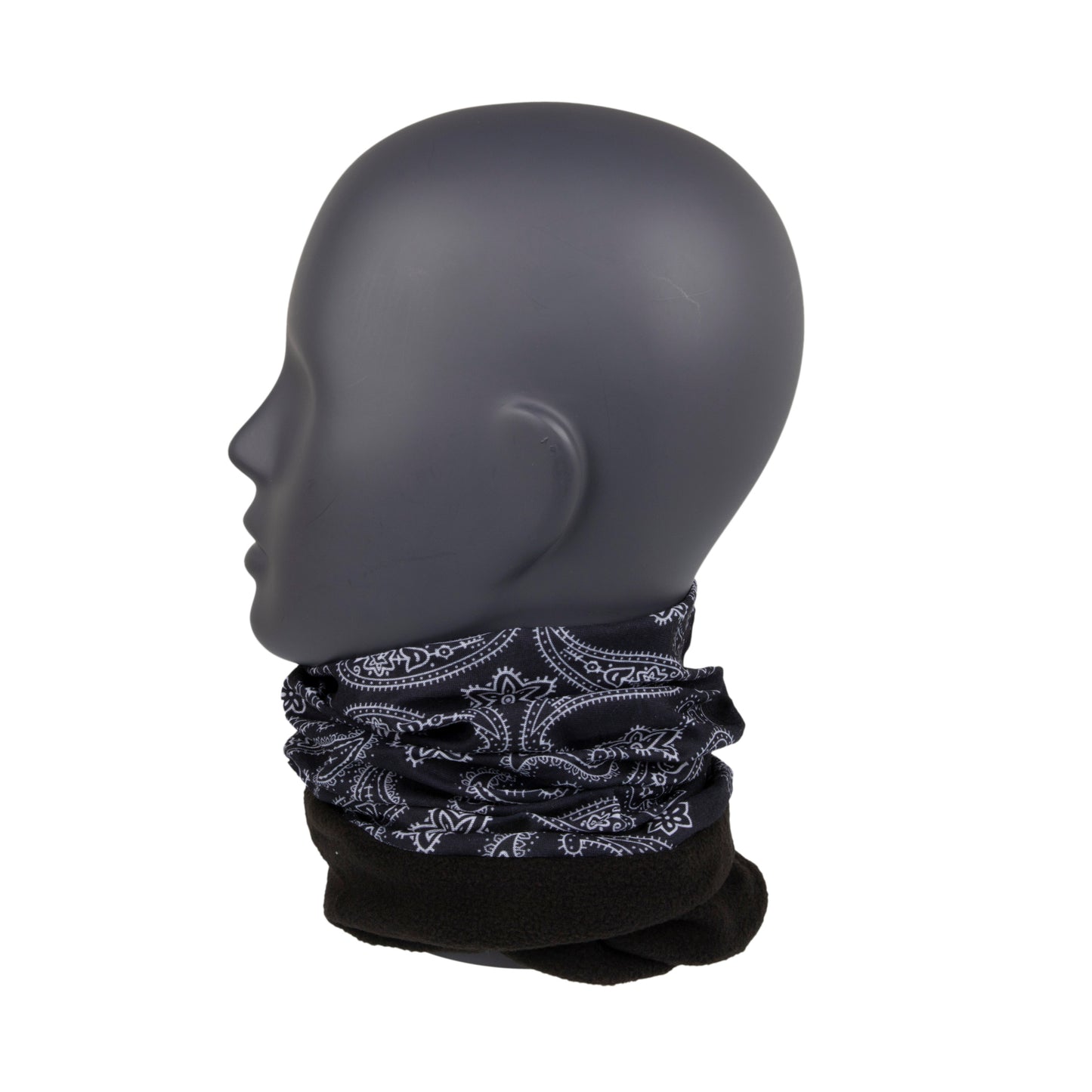 Black/White Paisley Neck Warmer