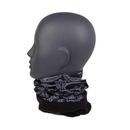 Black/White Paisley Neck Warmer