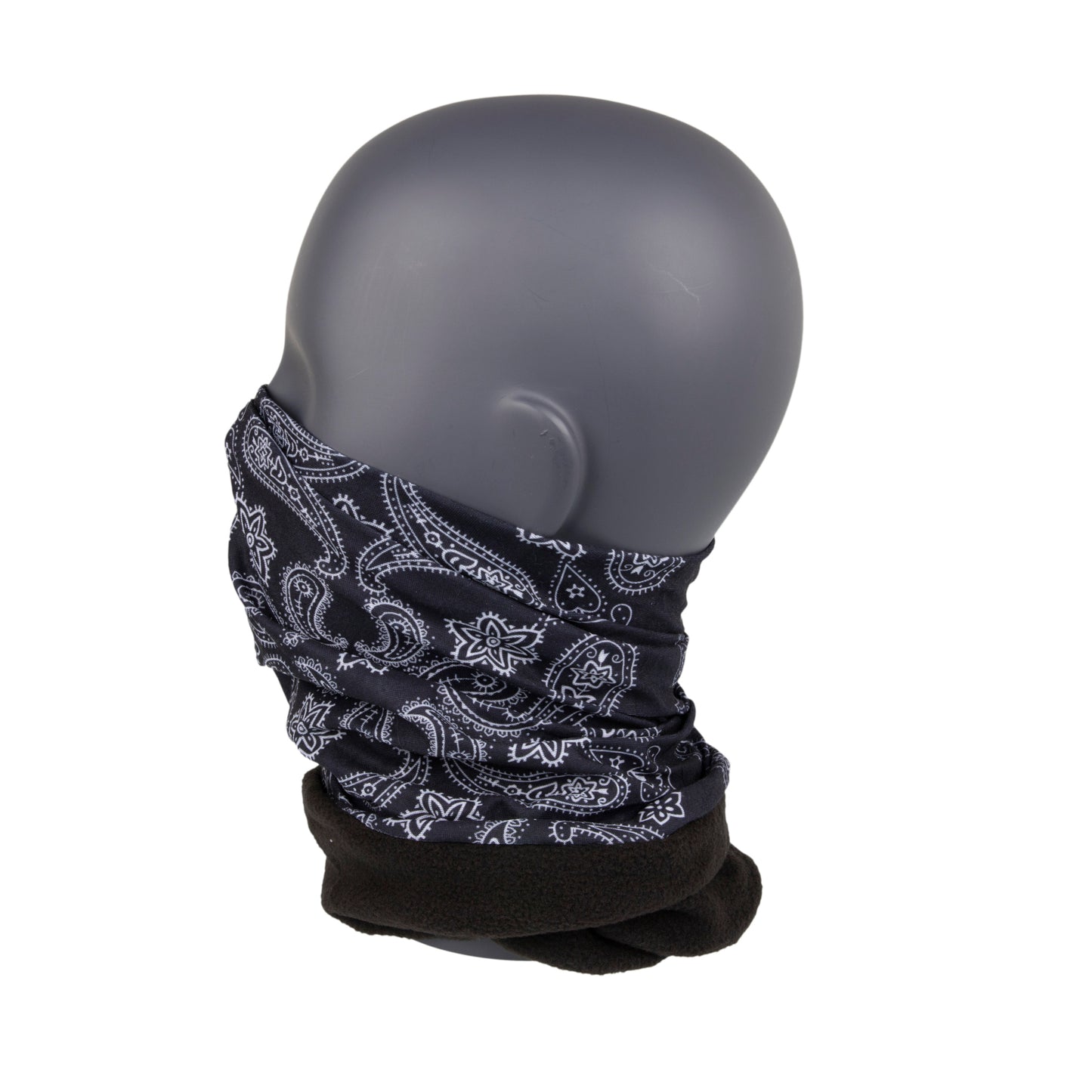 Black/White Paisley Neck Warmer