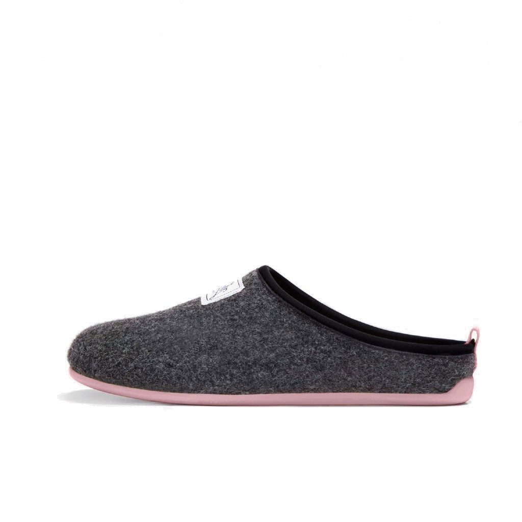 Mercredy Charcoal & Pink Slippers