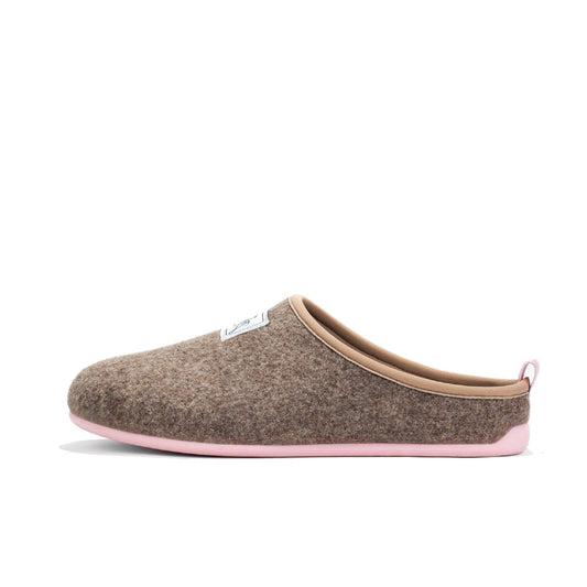 Mercredy Taupe & Pink Slippers