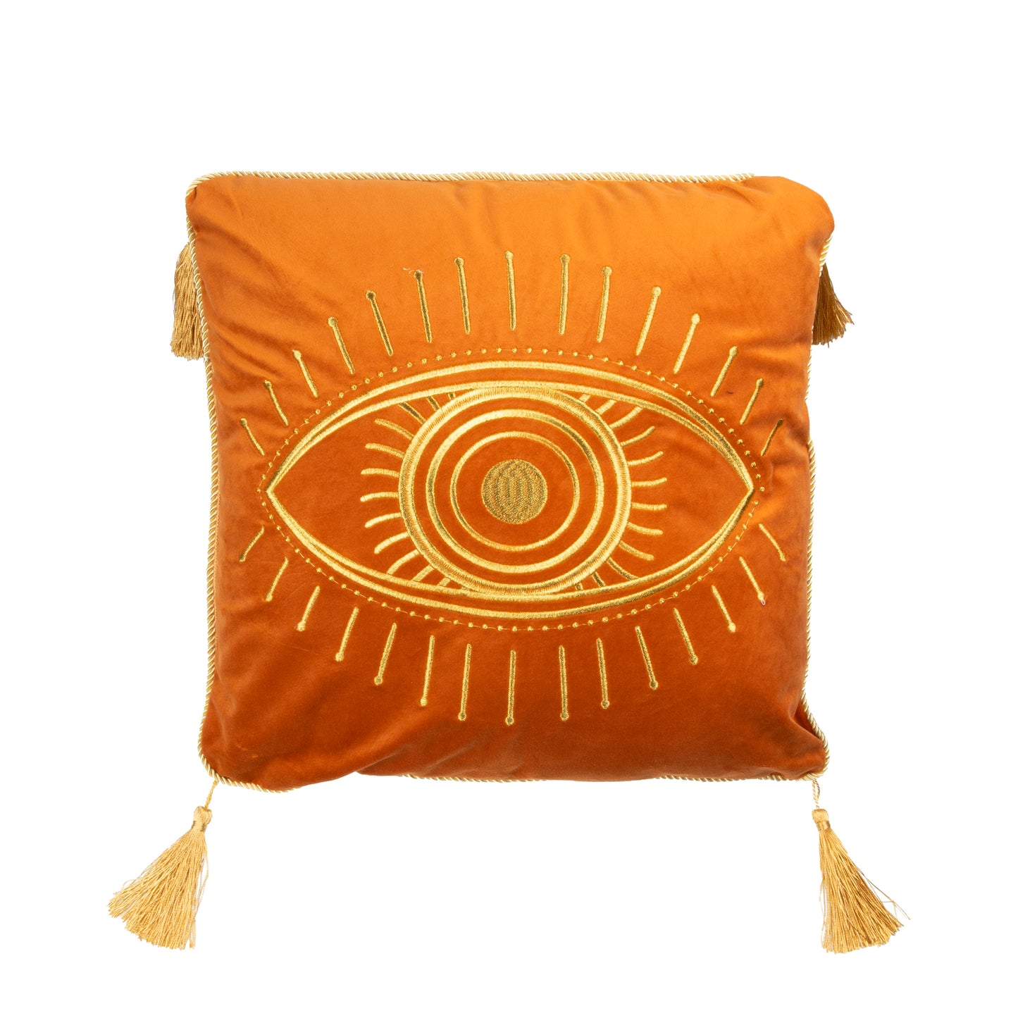 Burnt Orange Fantasy Eye Scatter Cushion