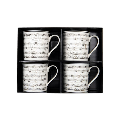 Musical Score Mugs (Set of 4)