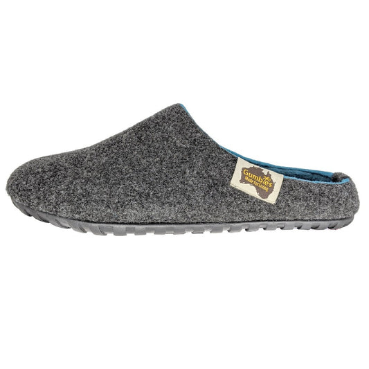 Gumbies Outback Charcoal & Turquoise Slippers
