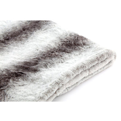 Grey Fluffy Bed Throw
