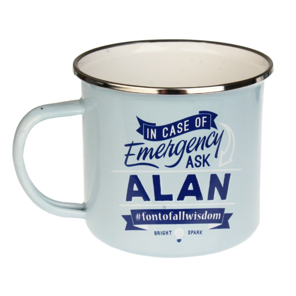 Enamel Personalised Men's Names Mugs