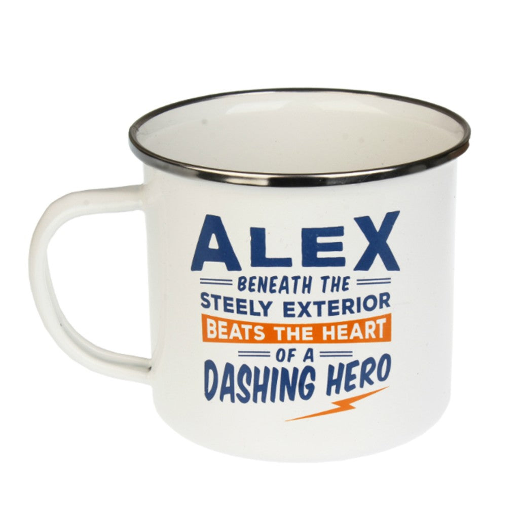 Enamel Personalised Men's Names Mugs