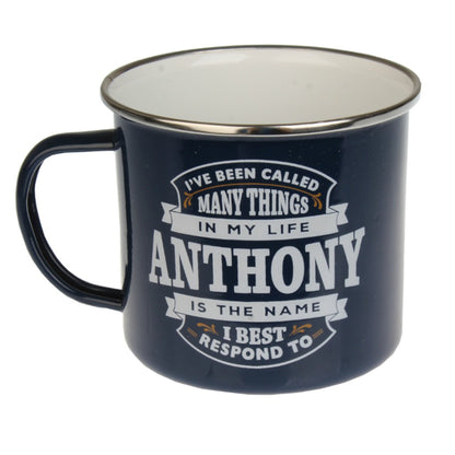 Enamel Personalised Men's Names Mugs