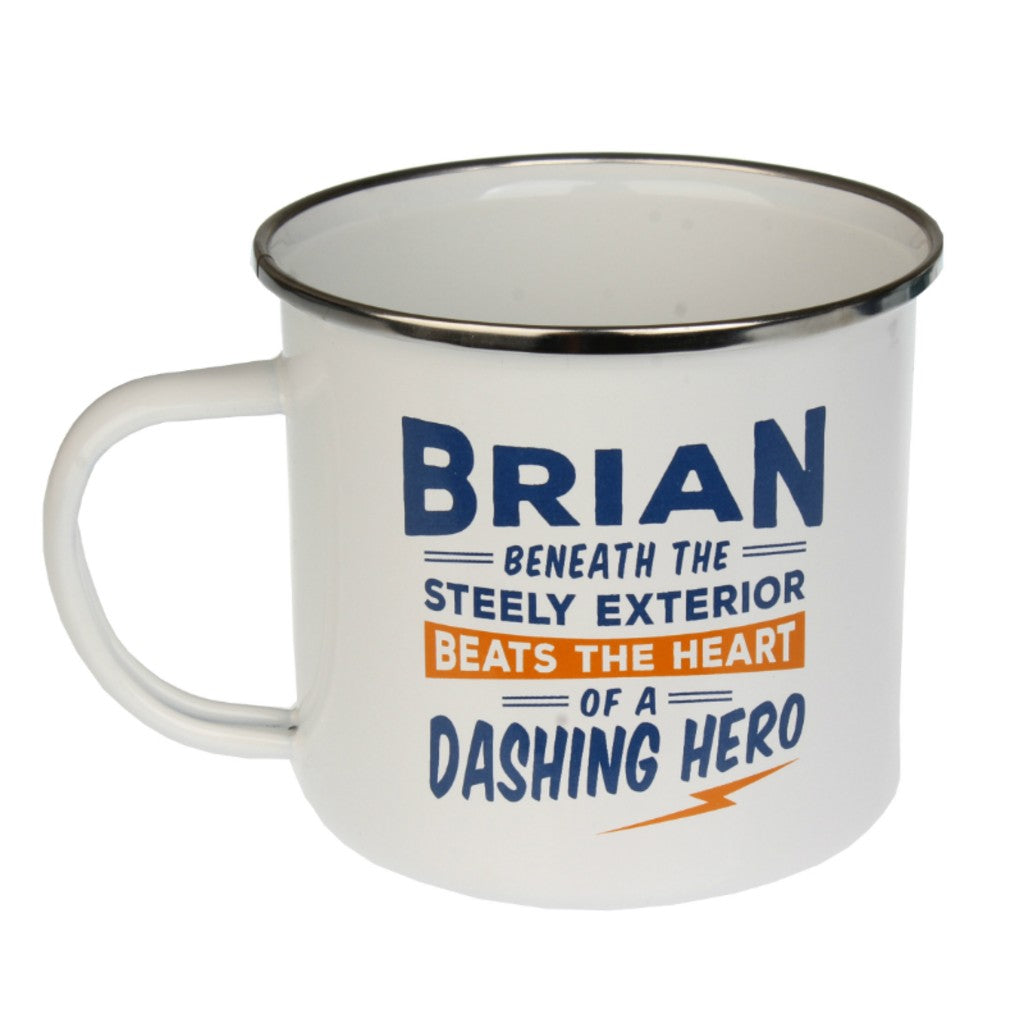 Enamel Personalised Men's Names Mugs