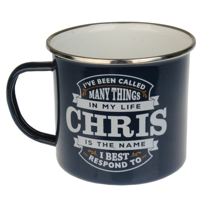 Enamel Personalised Men's Names Mugs