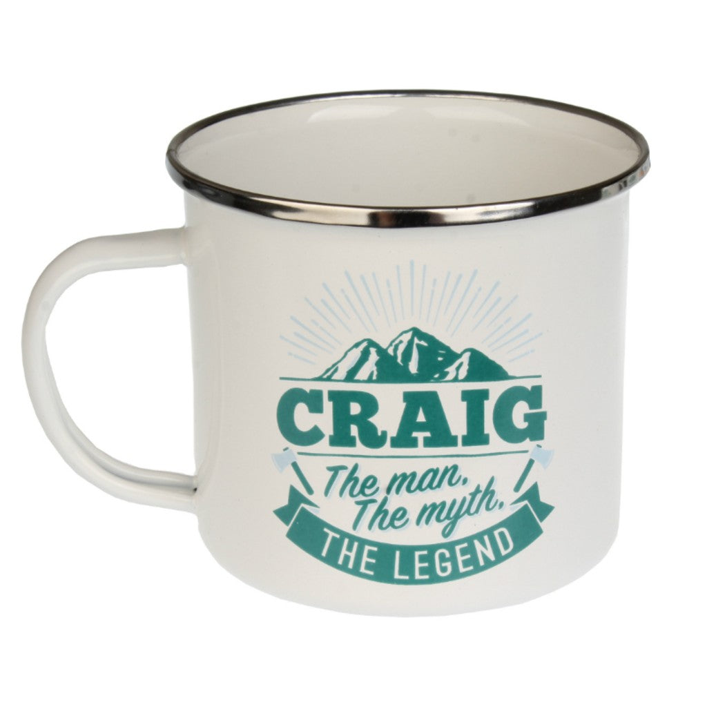 Enamel Personalised Men's Names Mugs