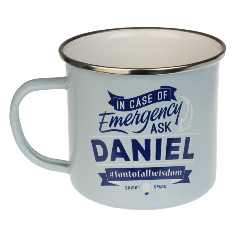 Enamel Personalised Men's Names Mugs