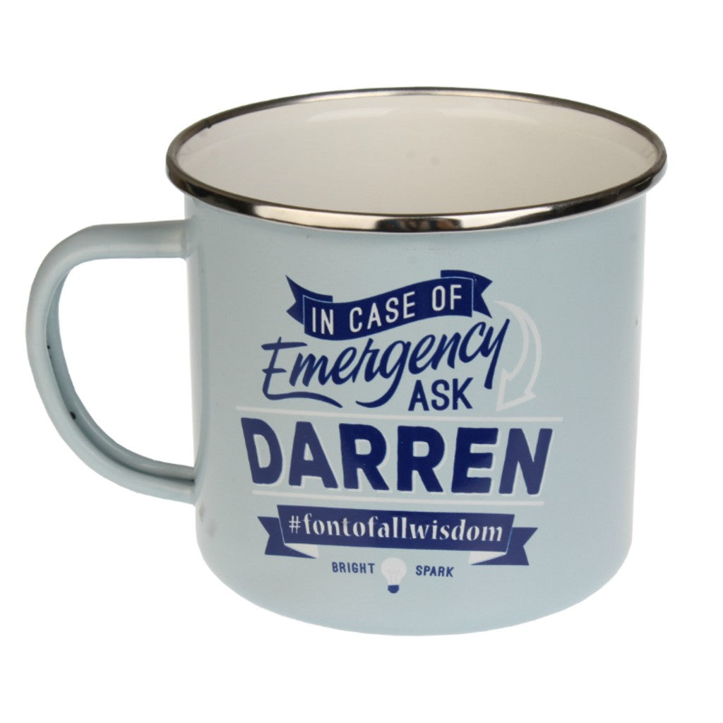 Enamel Personalised Men's Names Mugs
