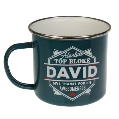 Enamel Personalised Men's Names Mugs
