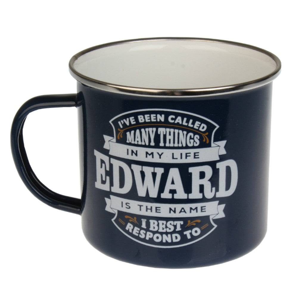 Enamel Personalised Men's Names Mugs