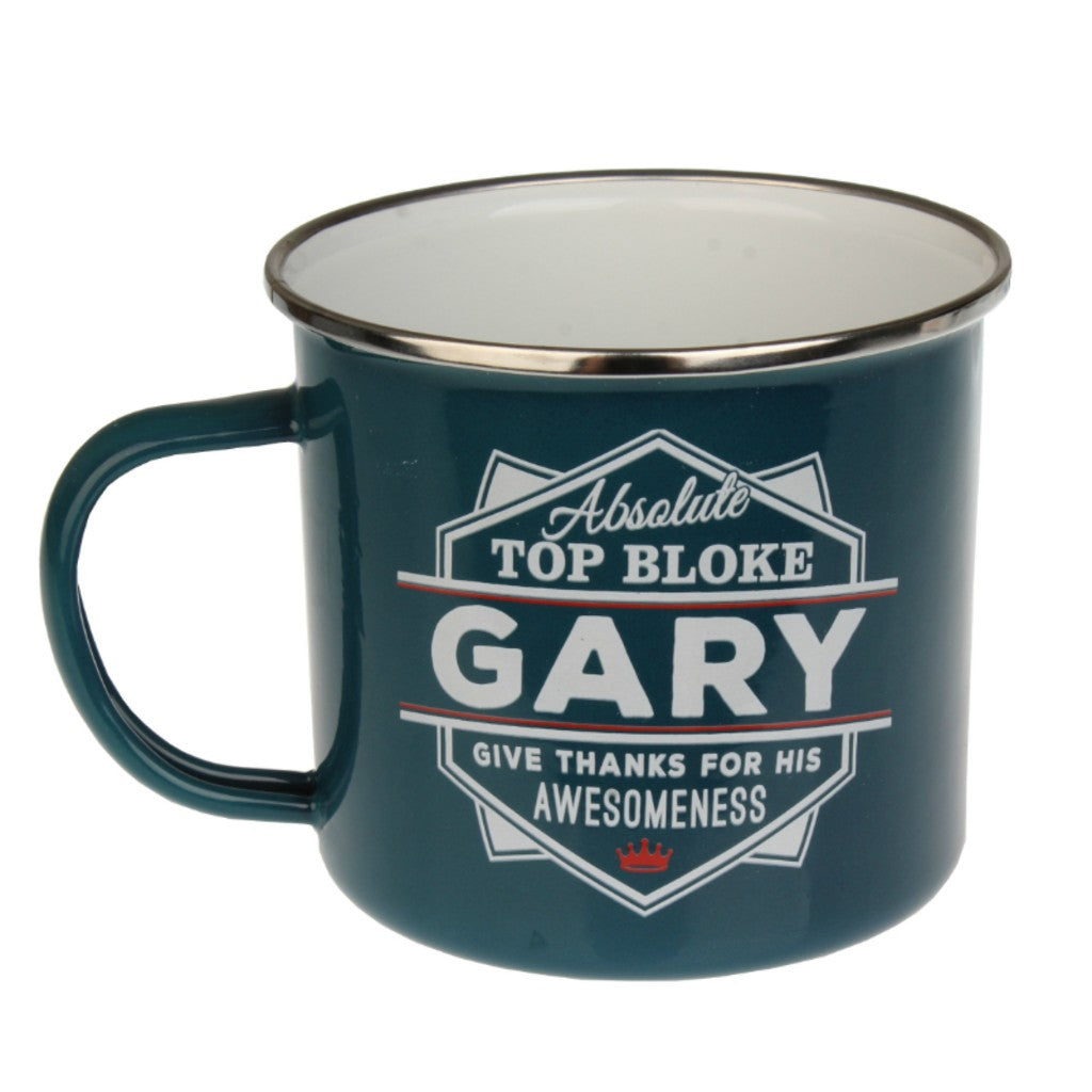 Enamel Personalised Men's Names Mugs