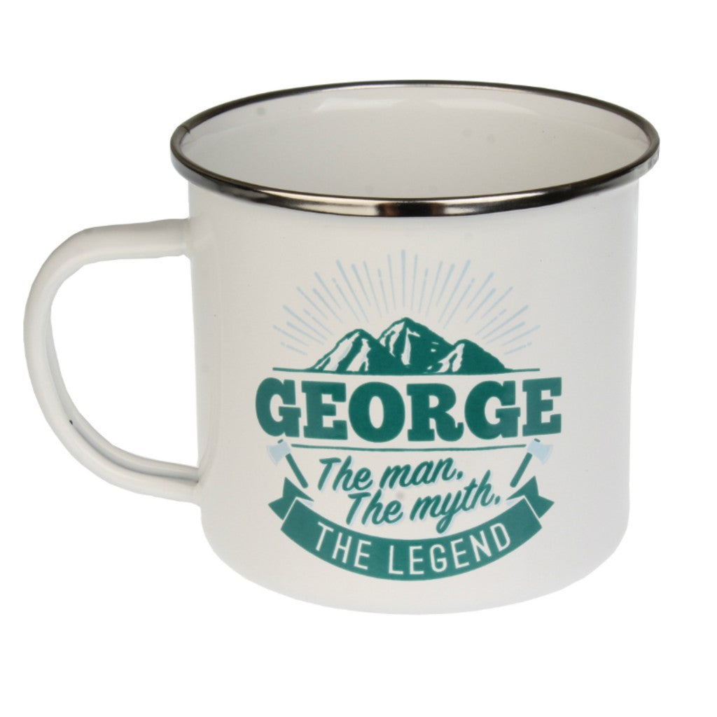Enamel Personalised Men's Names Mugs