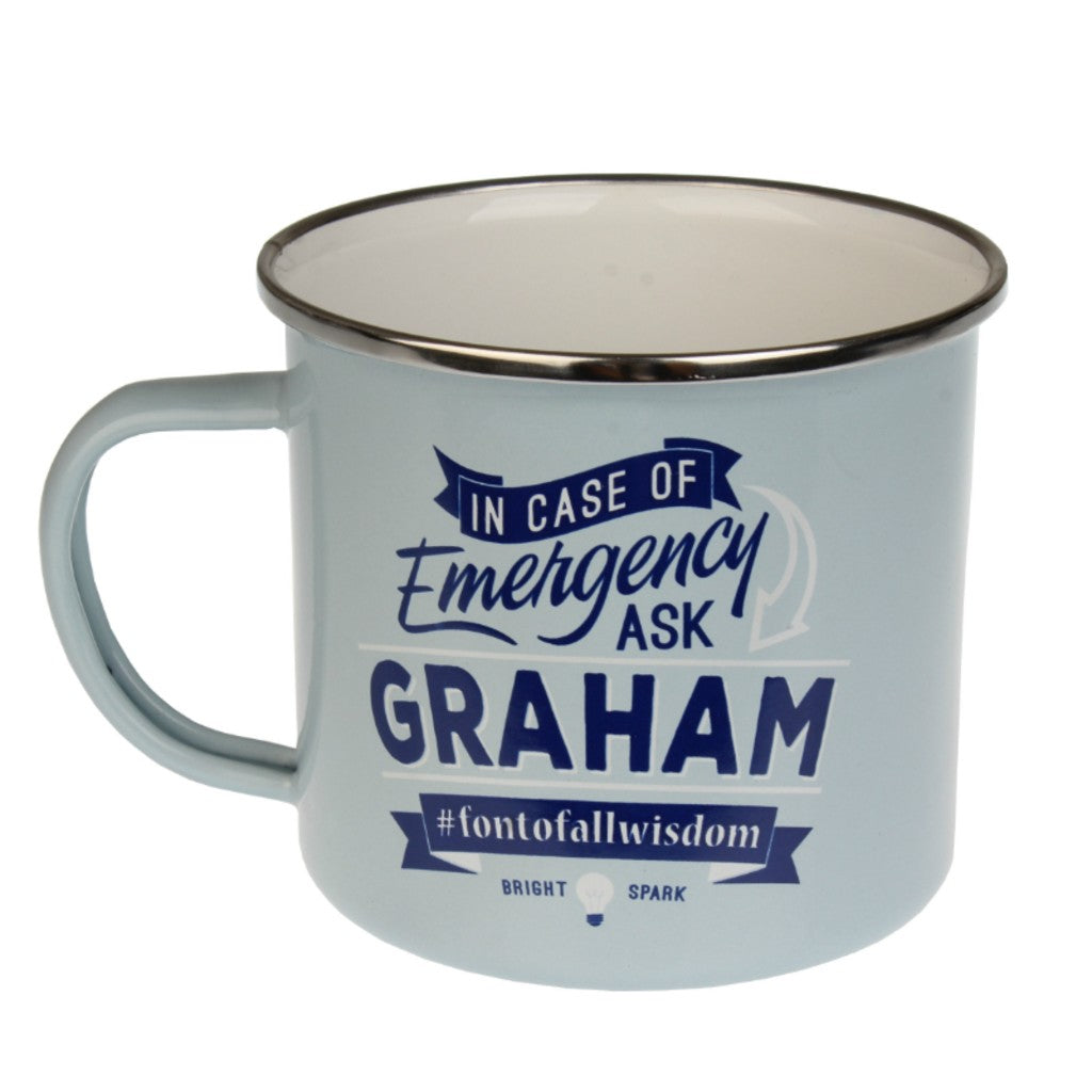 Enamel Personalised Men's Names Mugs