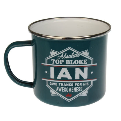 Enamel Personalised Men's Names Mugs