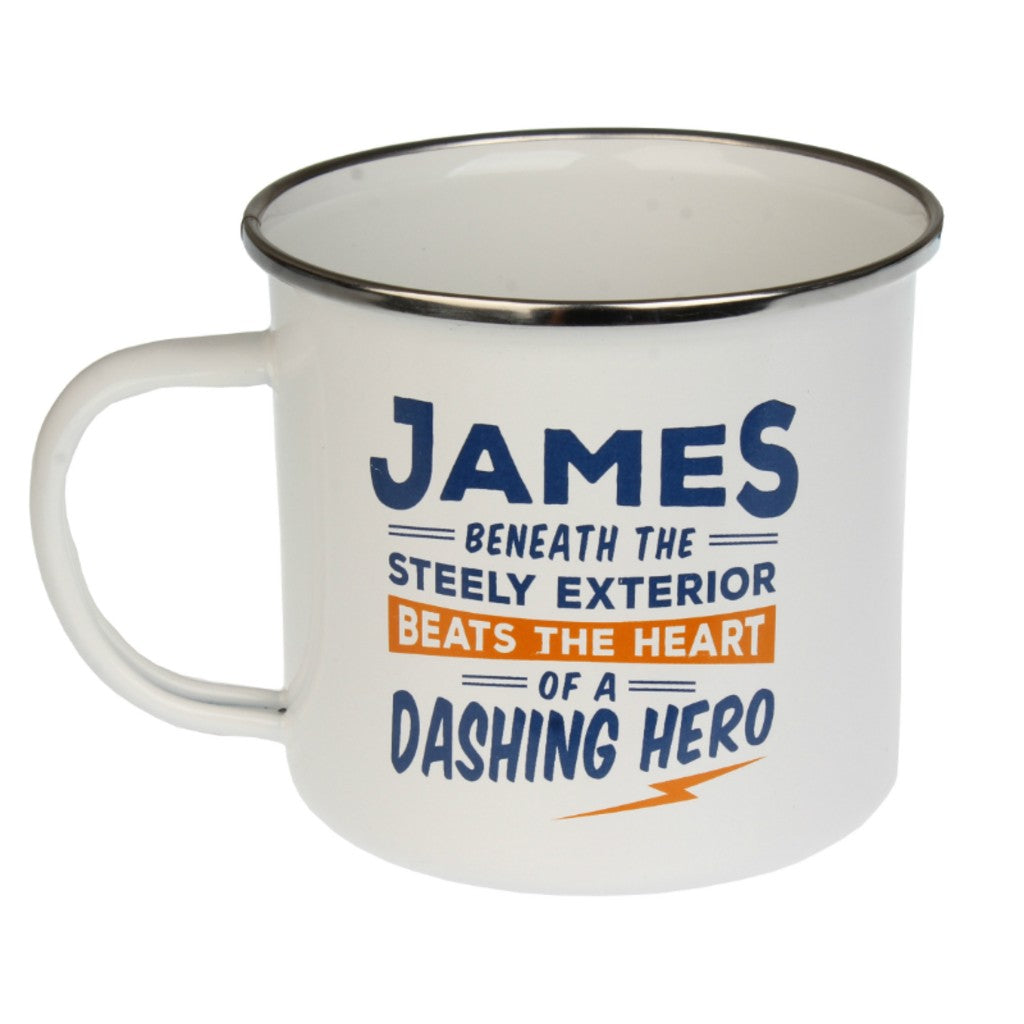 Enamel Personalised Men's Names Mugs
