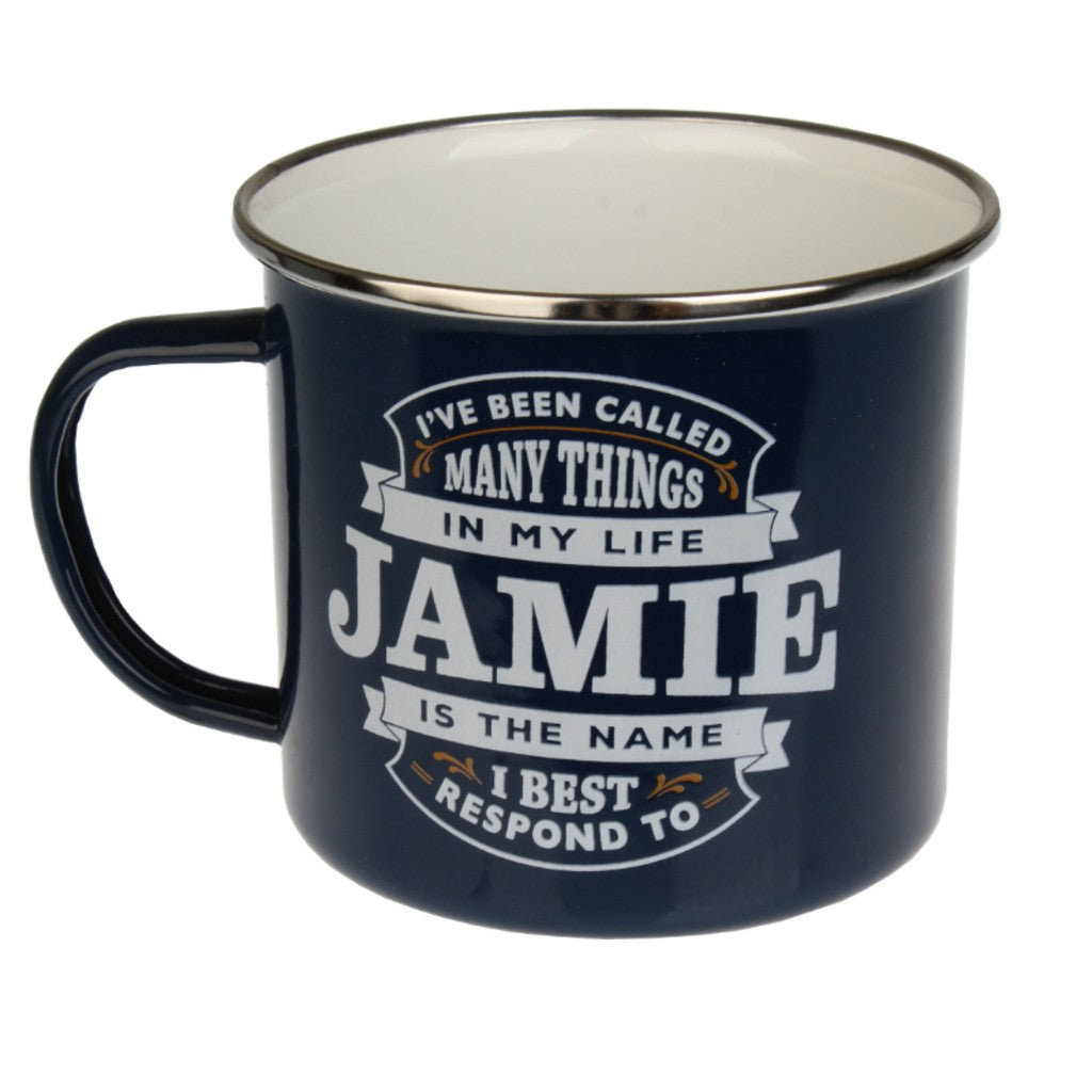 Enamel Personalised Men's Names Mugs