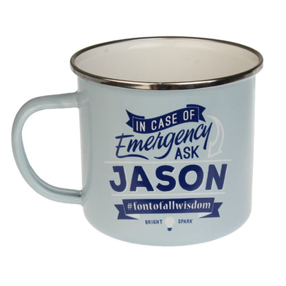 Enamel Personalised Men's Names Mugs