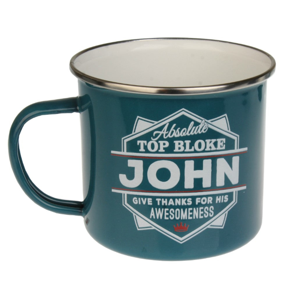 Enamel Personalised Men's Names Mugs