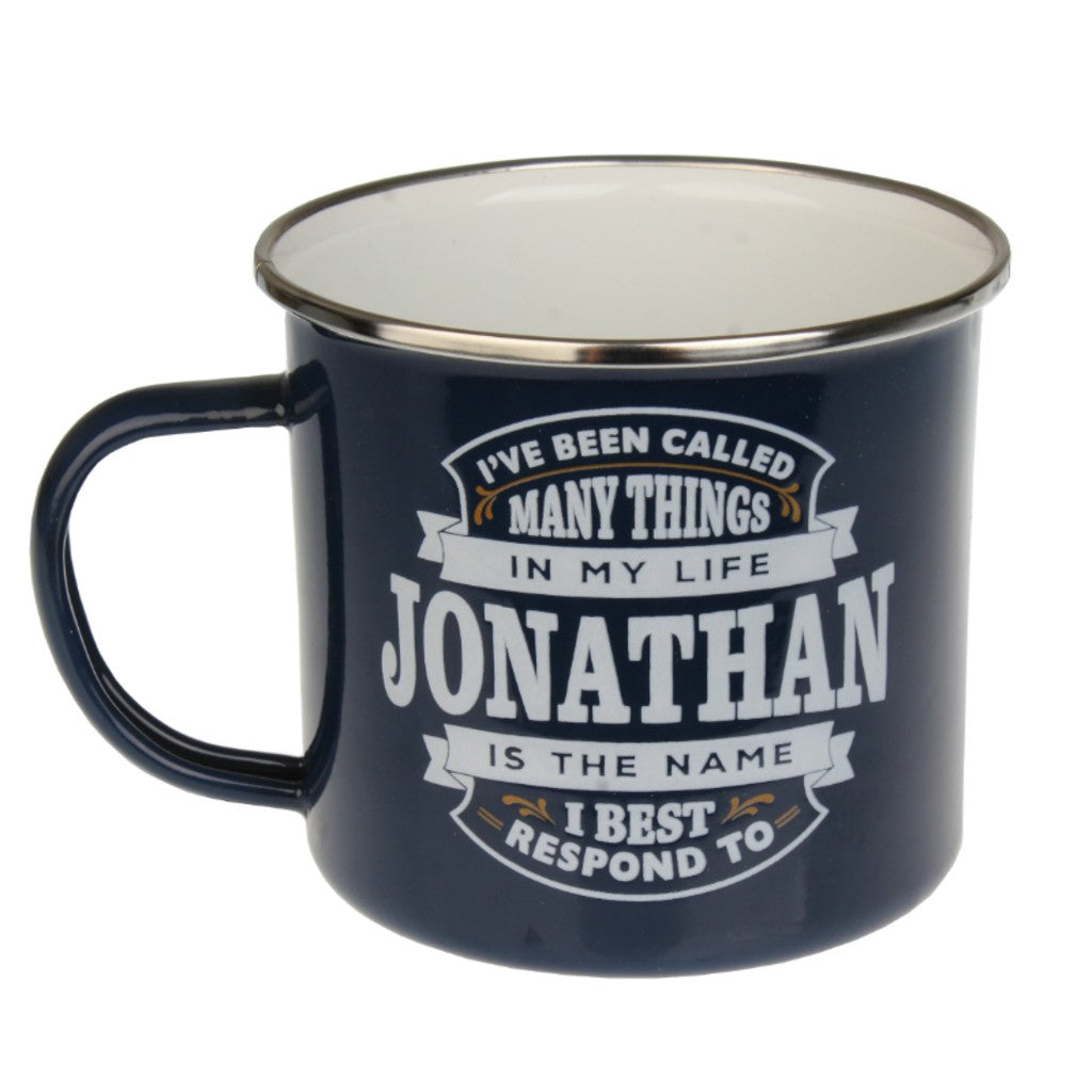 Enamel Personalised Men's Names Mugs