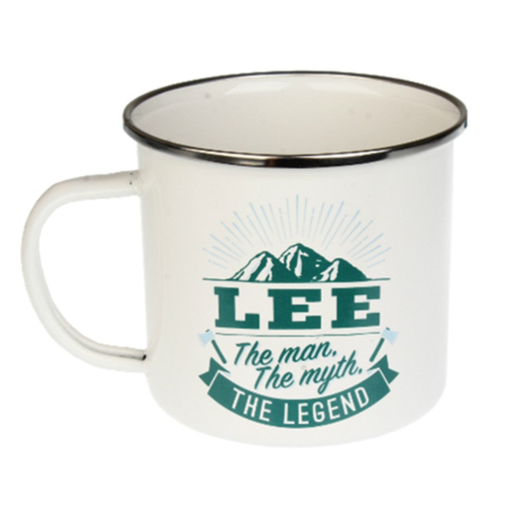 Enamel Personalised Men's Names Mugs