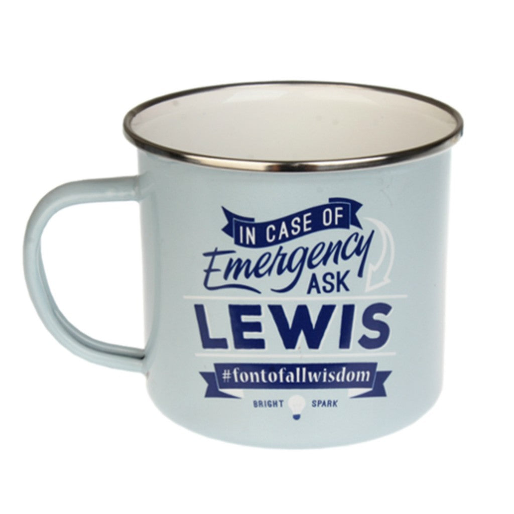 Enamel Personalised Men's Names Mugs