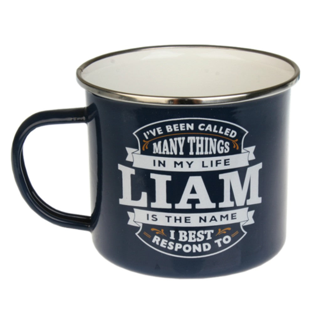 Enamel Personalised Men's Names Mugs