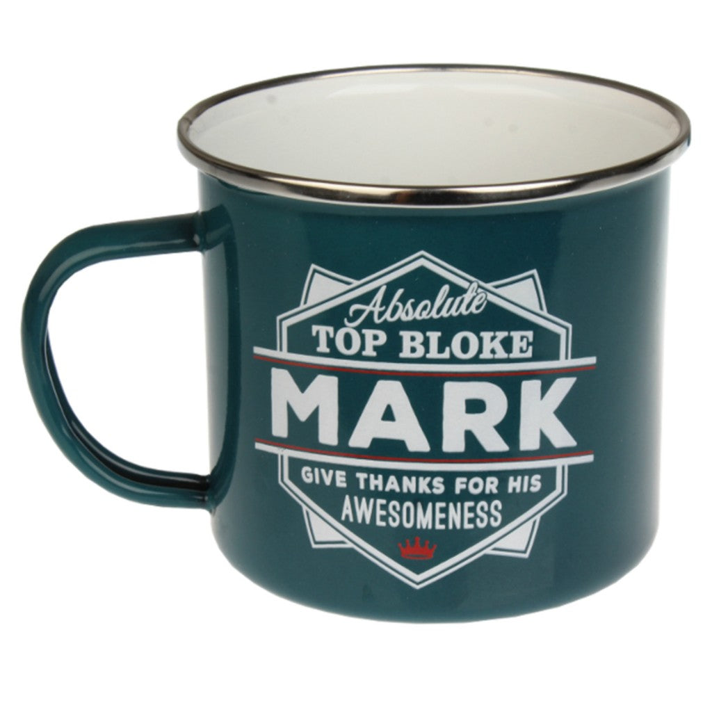 Enamel Personalised Men's Names Mugs