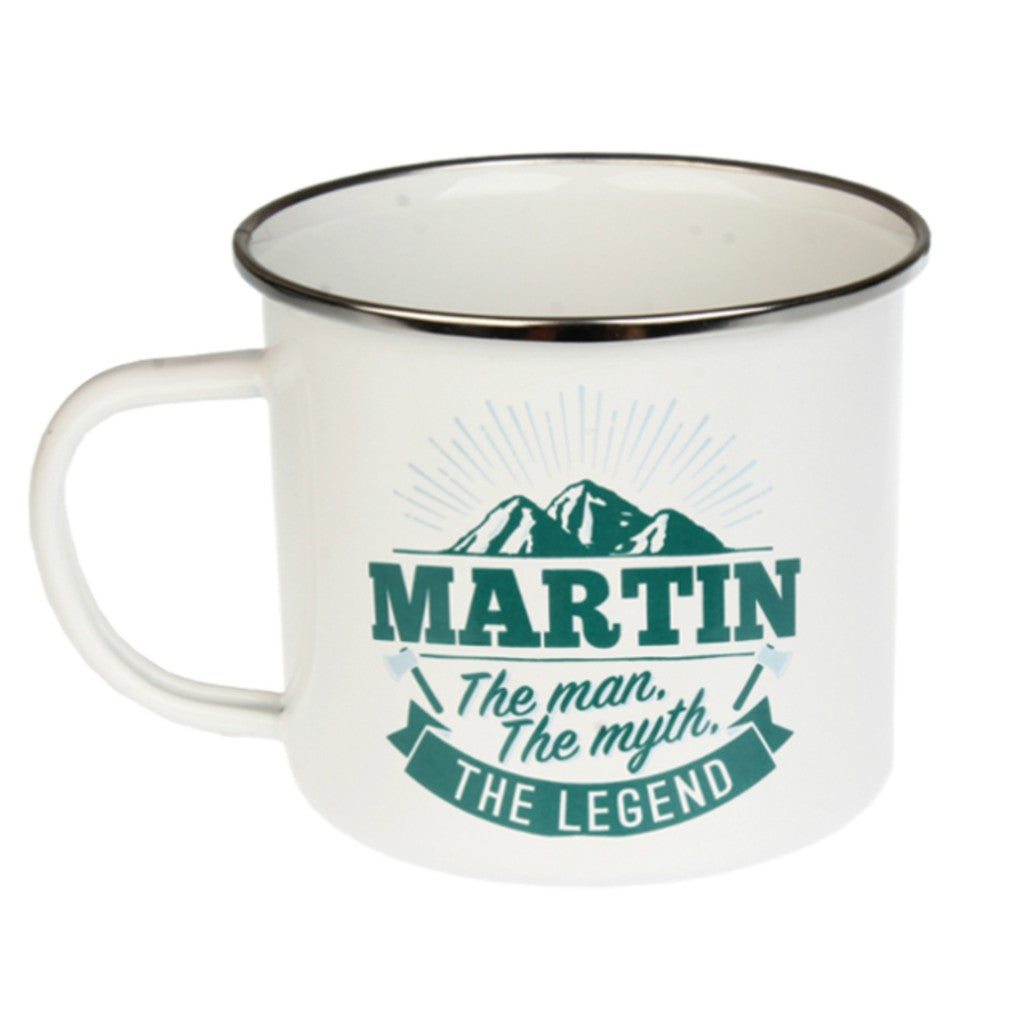 Enamel Personalised Men's Names Mugs