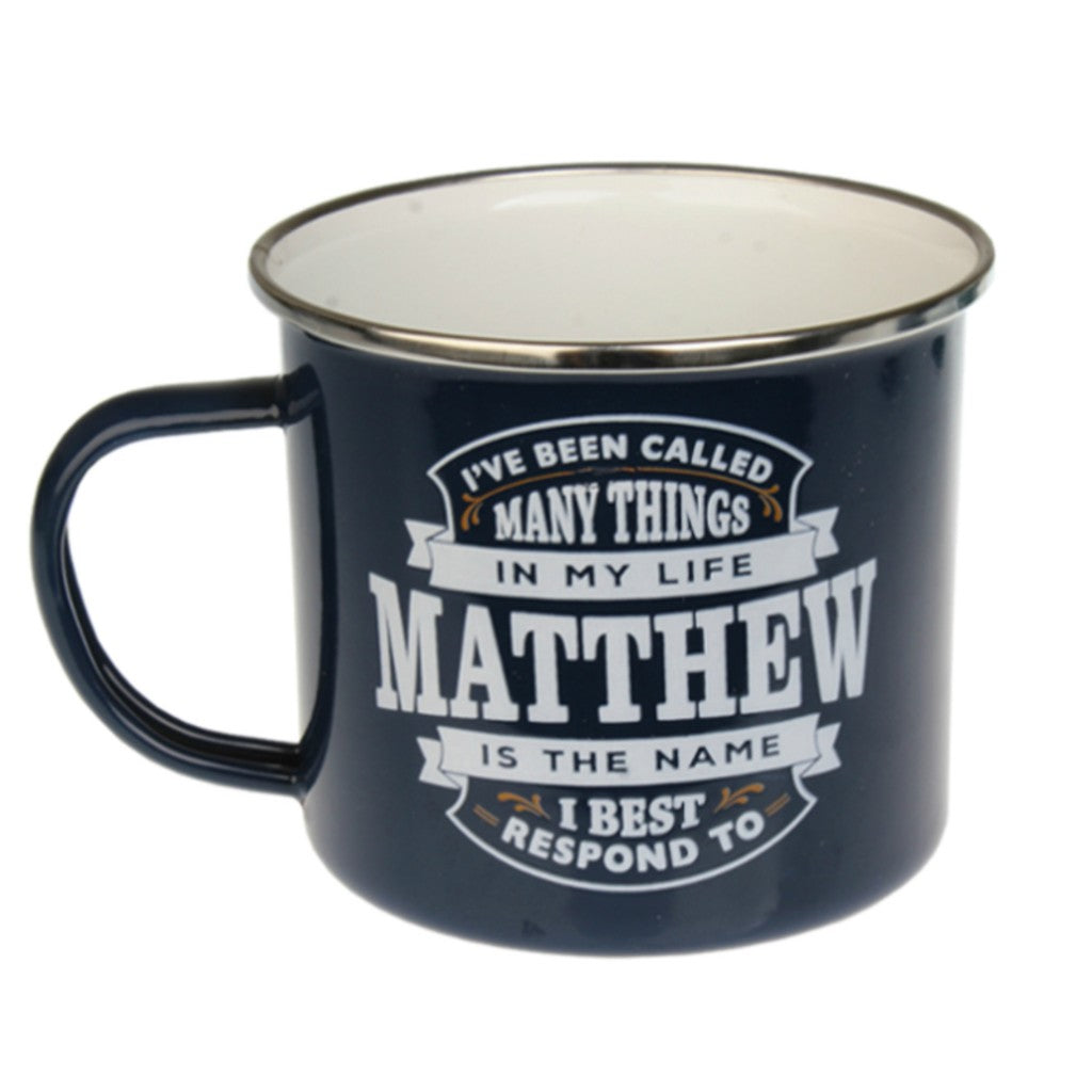 Enamel Personalised Men's Names Mugs