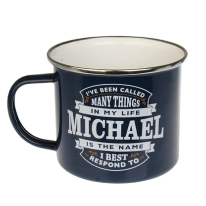 Enamel Personalised Men's Names Mugs
