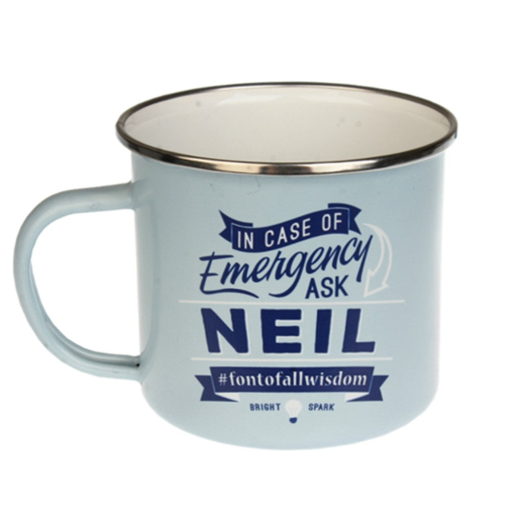 Enamel Personalised Men's Names Mugs