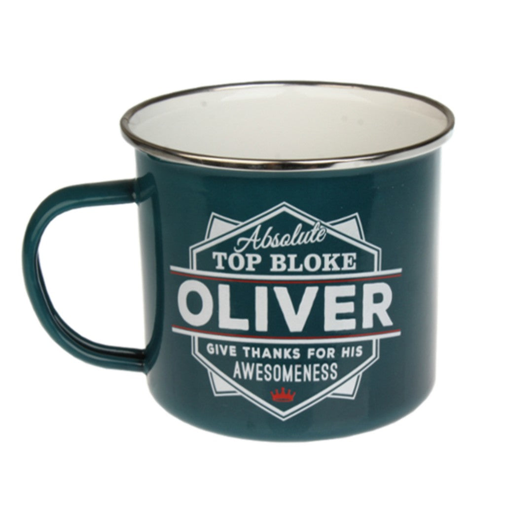 Enamel Personalised Men's Names Mugs