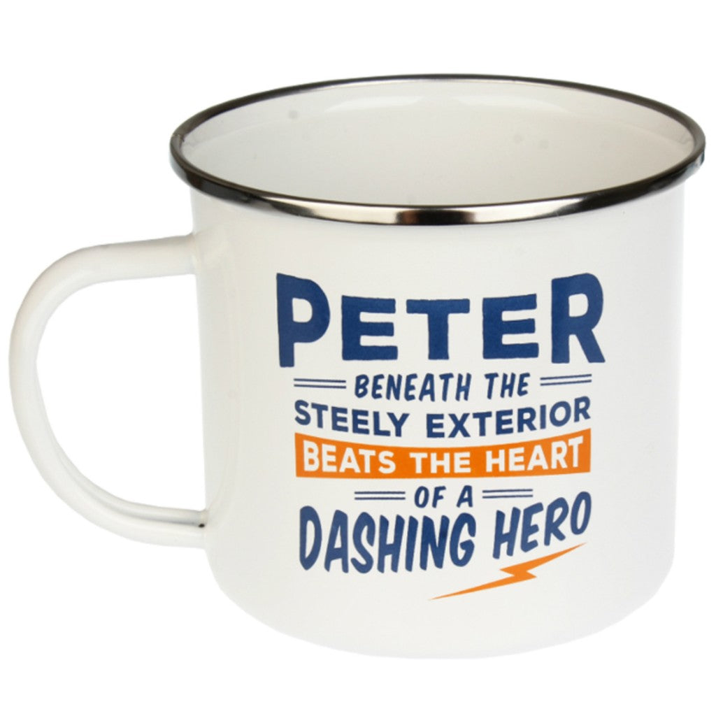 Enamel Personalised Men's Names Mugs