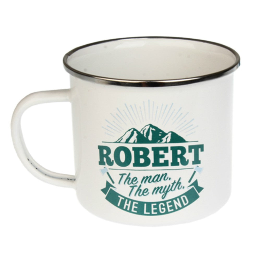 Enamel Personalised Men's Names Mugs