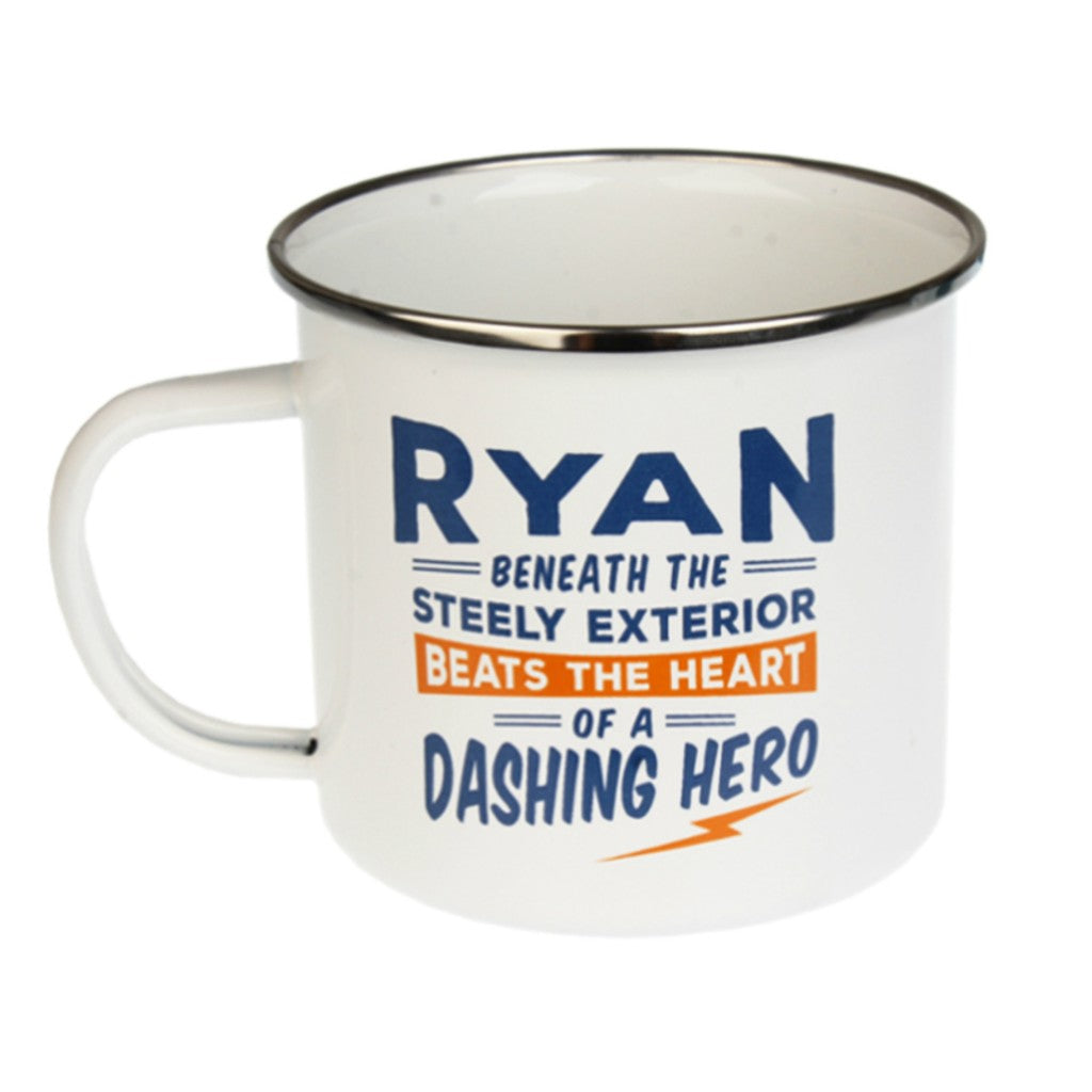 Enamel Personalised Men's Names Mugs