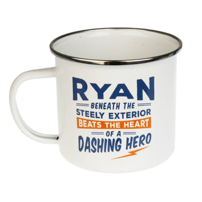 Enamel Personalised Men's Names Mugs