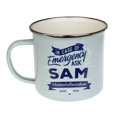 Enamel Personalised Men's Names Mugs