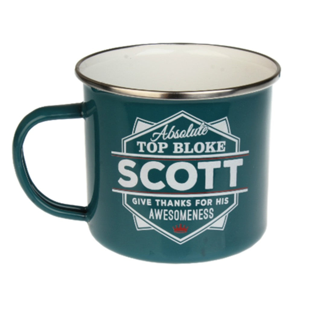 Enamel Personalised Men's Names Mugs