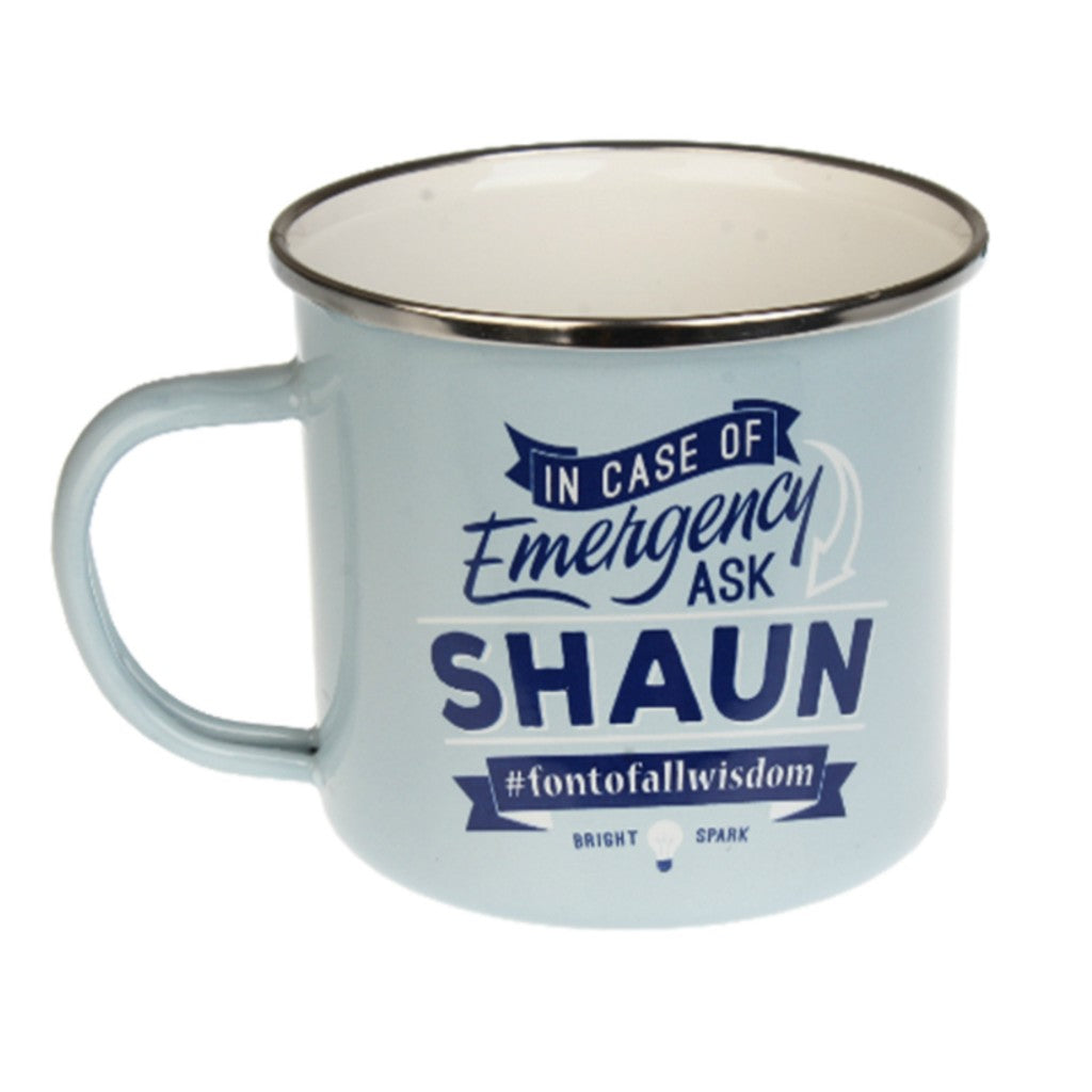 Enamel Personalised Men's Names Mugs