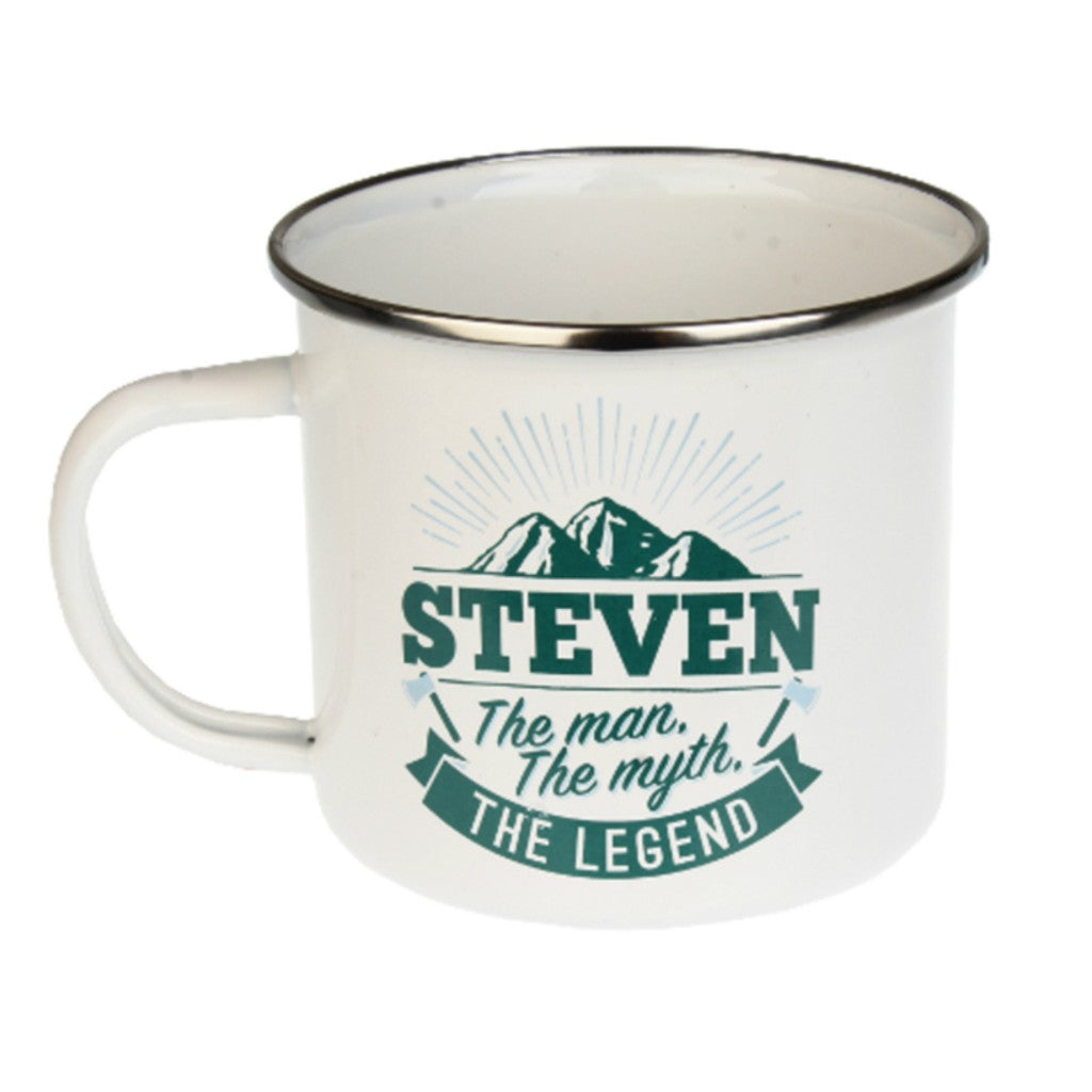 Enamel Personalised Men's Names Mugs
