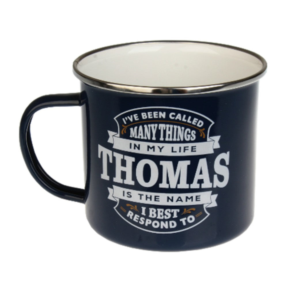 Enamel Personalised Men's Names Mugs