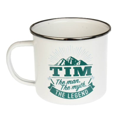 Enamel Personalised Men's Names Mugs