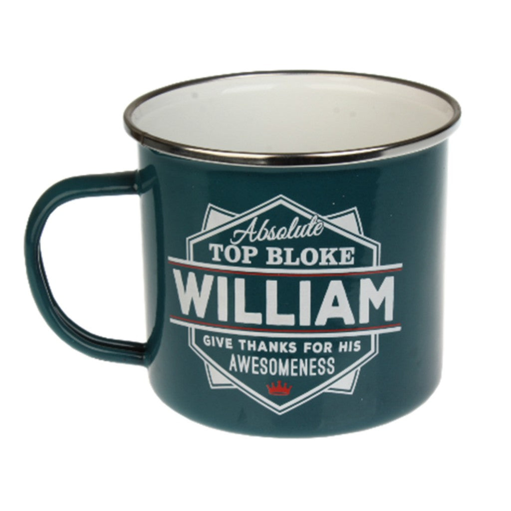 Enamel Personalised Men's Names Mugs