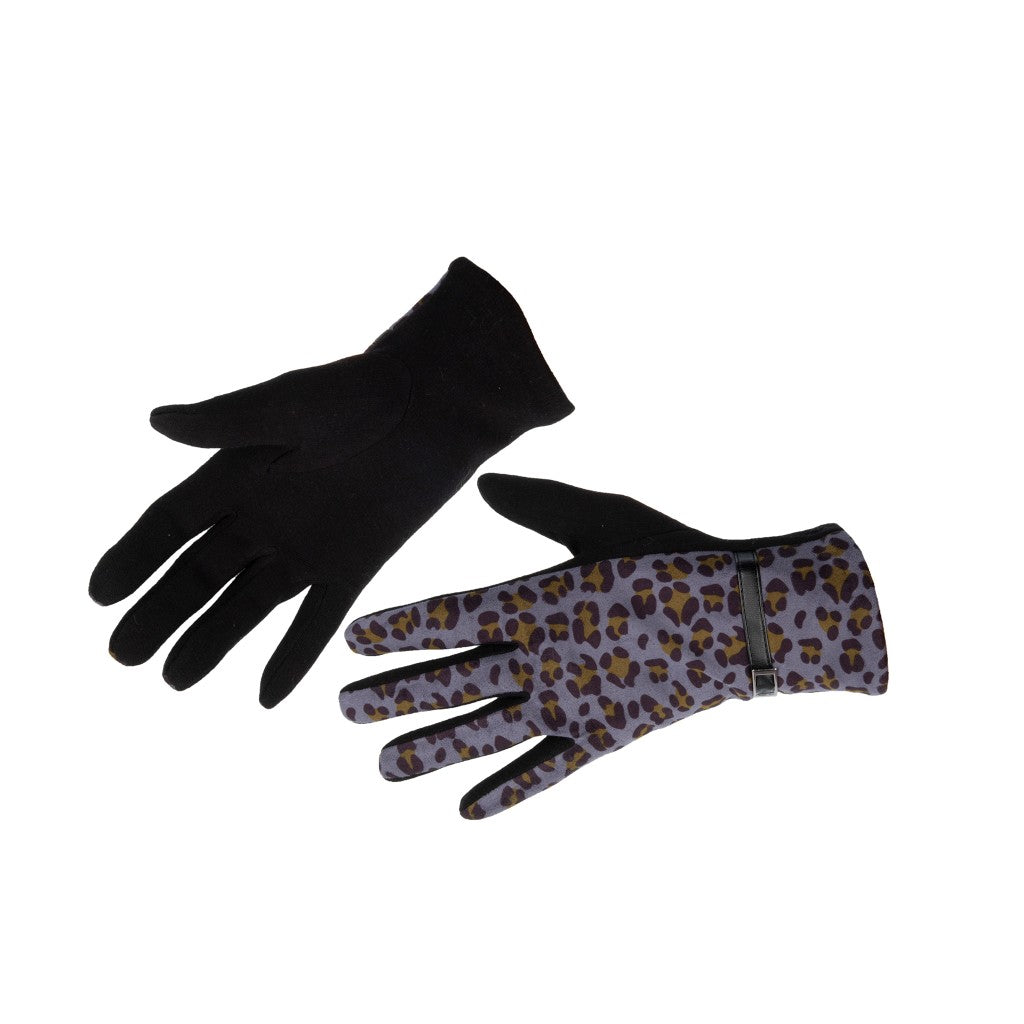 Snow Leopard Print Gloves