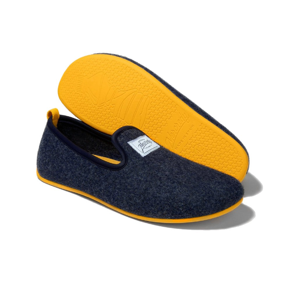 Mercredy Navy & Yellow Slippers